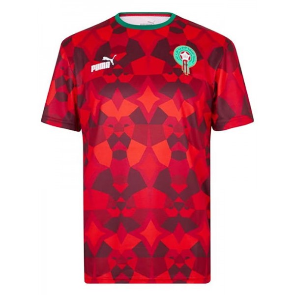 Morocco home jersey red soccer uniform men's ss first football kit tops sport shirt 2023